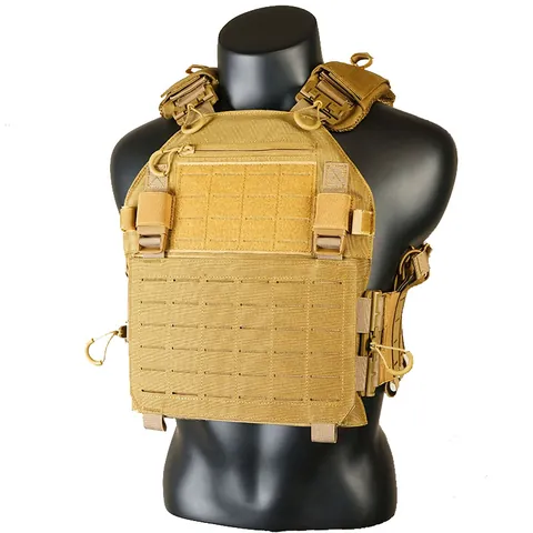 Professional Tactical Vest Durable Nylon Laser Cut MOLLE System Quick Release Buckle Plate Carrier Men Outdoor Combat Gear