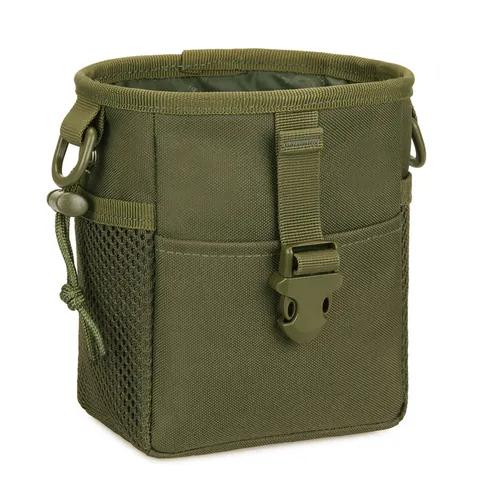 Tactical Molle Dump Pouch Outdoor Accessory Waist Bag With Mesh Pocket Drawstring For Hiking Camping Travel Men Women