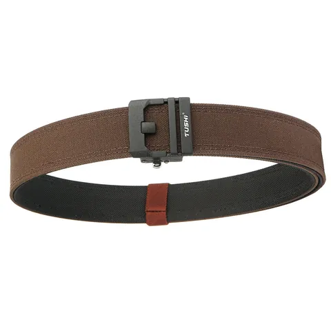 Men Double Layer Thickened Nylon Tactical Belt Heavy Duty Outdoor Casual Web Belt With Zinc Alloy Automatic Buckle Adjustable Military Style Pants Belt