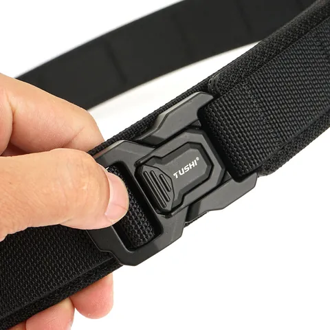 Cintura Tattica MOLLE da Uomo in Nylon Resistente Con Fibbia in Lega di Zinco a Sgancio Rapido Cintura Regolabile Outdoor