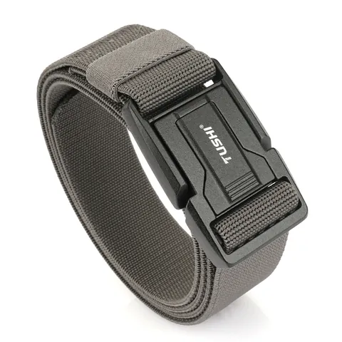 Cinturón Táctico para Hombre Con Hebilla Magnética de Aleación de Aluminio de Liberación Rápida Cinturón de Nailon Elástico para Deporte