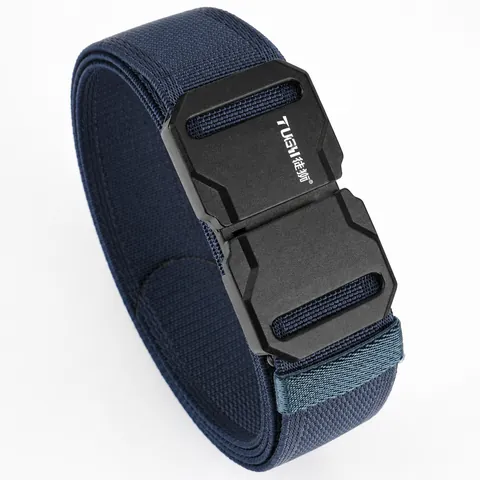 Cinturón Elástico Táctico para Hombre Transpirable Ajustable de Nailon Con Hebilla de Liberación Rápida Para Deportes Casual