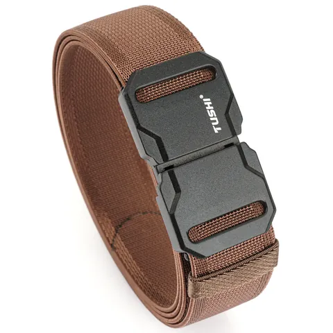 Cinturón Elástico Táctico para Hombre Transpirable Ajustable de Nailon Con Hebilla de Liberación Rápida Para Deportes Casual