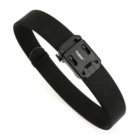 Cinturón Táctico de Nailon para Hombre Con Lámina de Acero Inoxidable Hebilla Automática Magnética Cinturón de Cincha de Liberación Rápida