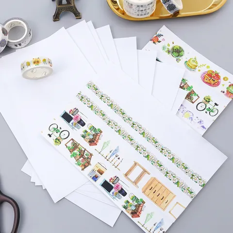 Carta Distaccante Bianca Vuota per Adesivi per Nastri Washi Formato Standard Monofacciale Fai-da-te Scrapbooking Accessori