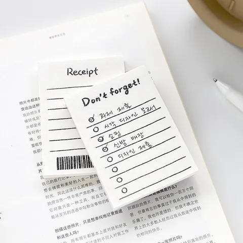 Blocco Note Portatile in Carta Minimalista Agenda Settimanale Giornaliera Per Studio Scolastico Ufficio Cancelleria Ricevuta Wishlist Note