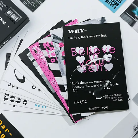 Korean Style Aesthetic Postcard Set Cardstock Art Decorative Cards For Room Decor DIY Scrapbooking Gift Message Cards