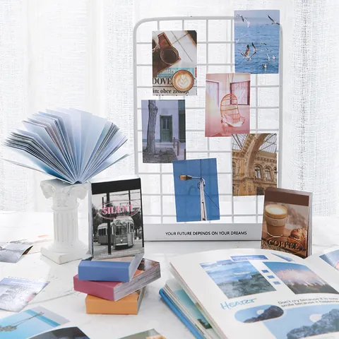 Vintage Fotografie Washi Papier Stickerboek Zelfklevende Landschap Stickers Voor Scrapbooking Journaling DIY Kunst Ambachten