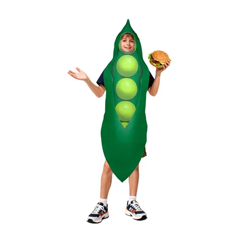 Divertente Costume Da Baccello Di Pisello Verde Per Adulti E Bambini In Spugna Per Halloween Feste Spettacoli Scenici Cosplay