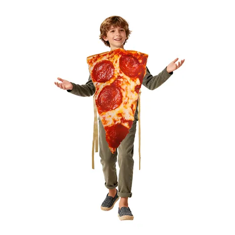 Realistic Pepperoni Pizza Slice Costume Adults Kids Funny Food Simulation Role Play Party Stage Performance Outfit Sponge