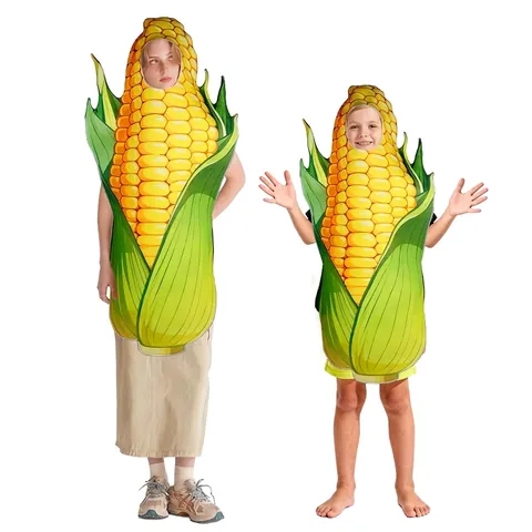 Costume De Cosplay Maïs Amusant Combinaison De Légumes Pour Halloween Fête Spectacle Adulte Enfants Costume De Légumes Humoristique
