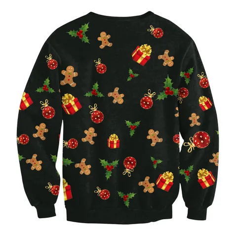 Women's Casual Christmas Print Sweatshirt Long Sleeve Crewneck Loose Pullover Polyester Spandex Festive Holiday Tree Top