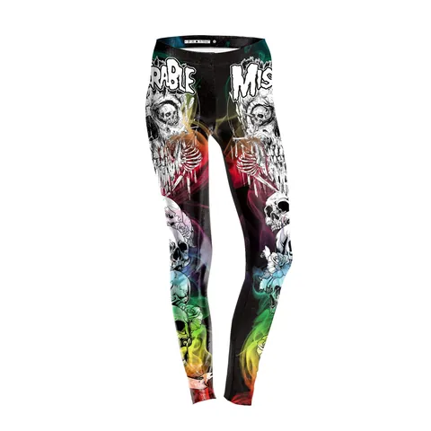 Women's High Waisted Leggings 3D Digital Printed Polyester Spandex Pants For Yoga Sport Party Novelty Beef Skull Clover Forest Camo