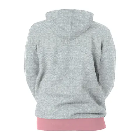 Women Christmas Reindeer Print Hoodie Casual Color Block Pullover Sweatshirt With Pocket Pink Grey Xmas Festive Top