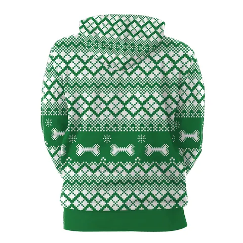 Sudadera con Capucha para Mujer Gráfico Perro de Navidad Poliéster Elastano Impresión Digital 3D Sudadera de Manga Larga Con Cordón Bolsillo Canguro Pullover