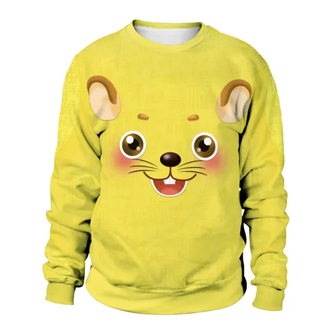 Dames Losse Nationale Cultuur Print Sweatshirt Ronde Hals Lange Mouw Pullover Mode Casual Polyester Mix Tops