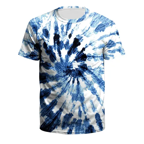 Herren Casual Kurzarm T-Shirt Mode Van Gogh Sternennacht Künstlerischer Druck Polyester Elasthan Batik Sommer Rundhals Top