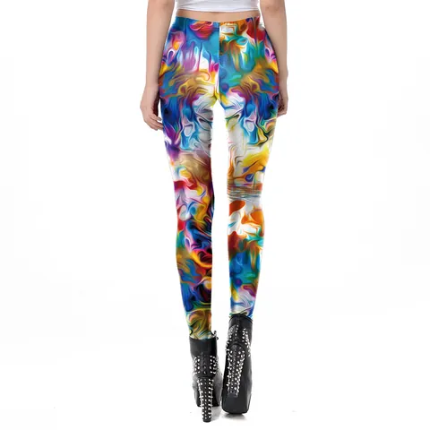 Leggings Extensibles pour Femmes Imprimé 3D Tigre Léopard Serpent Taille Haute Coupe Slim Mode Pantalon Skinny Animal