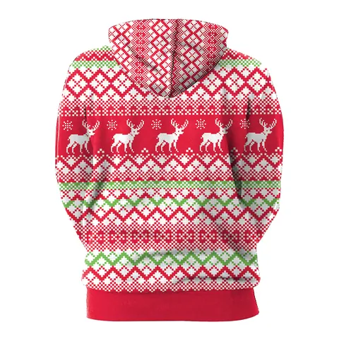 Dames Heren Kerst Hoodie Alpaca 3D Digitale Print Lange Mouw Pullover Sweatshirt Feestelijke Winter Casual Top met Capuchon