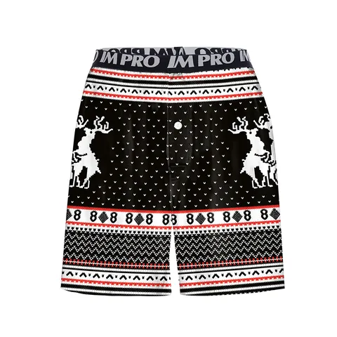 Men's Christmas Boxer Briefs 3D Digital Print Underwear Funny Dog Lion Reindeer Pattern Polyester Spandex Mid Rise Festive Trunks