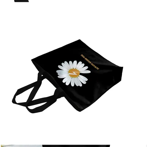 Borsa Tote in Tela da Donna con Stampa Margherita e Fulmine Grande Capacità Borsa a Spalla Natalizia Cane Cielo Stellato