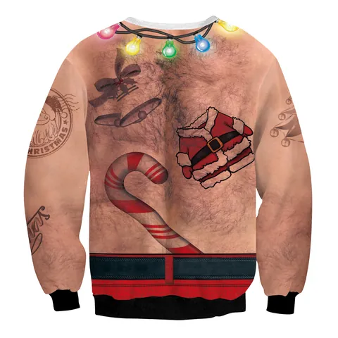 Lustiger Damen Ugly Christmas Sweater 3D Digitaldruck Rundhals Langarm Pullover Sweatshirt Festliches Polyester Spandex Top
