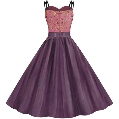 Women's Halloween Cosplay Witch Dress Digital Print Strappy Patchwork Midi Dress Vintage Elegant Party Costume Sleeveless High Waist Large Swing Dress