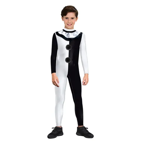 Kinder Halloween Clown Cosplay Jumpsuit Mädchen Horror Zombie Bedruckt Langarm Bodysuit Festival Party Kostüm