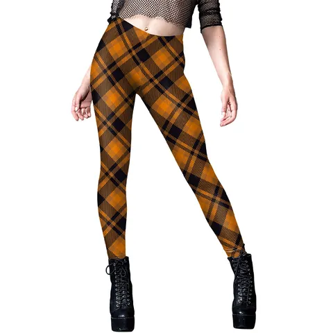 Leggings Donna Halloween Stampa Gotica Scheletro Vita Alta Elastico Spandex Slim Fit Punk Cosplay Pantaloni Festa Stampa Rosa