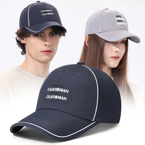 Berretto da Baseball Unisex ad Asciugatura Rapida Riflettente Parasole Con Ricamo Lettere California Cappello Sportivo Traspirante Regolabile