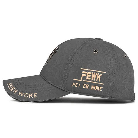 Casquette de Baseball en Coton de Qualité Brodée pour Hommes Femmes Streetwear Mode Badge Bouclier Pare-soleil Réglable Hip Hop Sport