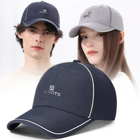 Berretto da Baseball Sportivo ad Asciugatura Rapida Con Striscia Riflettente Protezione Solare Traspirante Cappello Regolabile