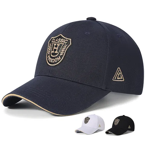 Berretto da Baseball Vintage in Twill di Cotone Per Uomo Donna Ricamo a Scudo Lettera H Traspirante Protezione Solare Outdoor Casual Regolabile