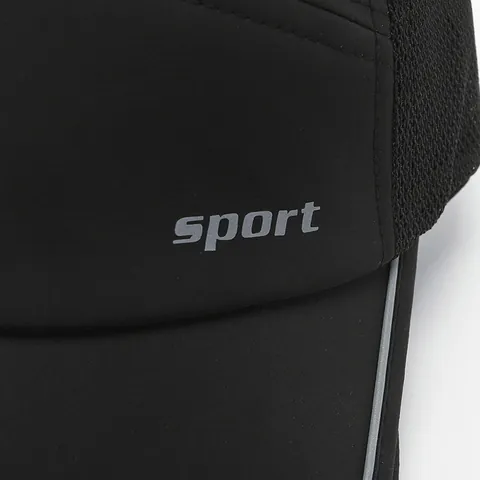 Damen Outdoor Sport Schnelltrocknend Sonnenhut Erweiterbare Krempe Mesh Atmungsaktiv Baseball Cap Mit Reflektorstreifen Hut