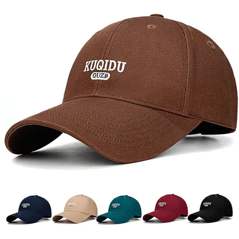 Katoen Geborduurde Baseballpet Voor Groot Hoofd Heren Dames KUQIDU GUZB Letter Zonnehoed Verstelbare Outdoor Casual Sportpet