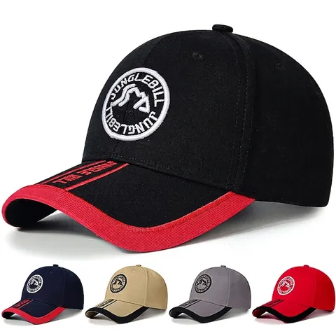 Berretto da Baseball Jungle Bill con Ricamo in Poliestere Cotone Cappello Parasole All'aperto Regolabile Tesa Curva Sportivo Casual Unisex