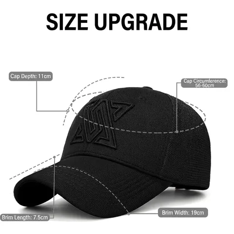 Berretto da Baseball Uomo Donna Cappello Trucker a Rete Ricamo 3D Geometrico Regolabile Protezione Solare Sportiva Cappello Snapback Outdoor Casual