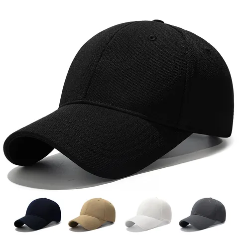 Unisex Ademend Mesh Honkbalpet Zonbescherming Gebogen Klep Verstelbare Sportpet Effen Kleur Outdoor Zonneklep