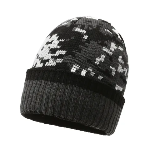 Gorro de Punto Cálido de Invierno para Hombre Camuflaje de Píxeles Cortavientos Ciclismo al Aire Libre Gorro de Acrílico