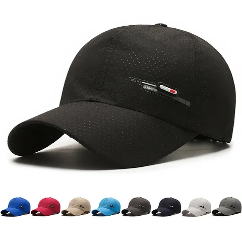 Breathable Quick Dry Baseball Cap Lightweight Outdoor Sports Sun Hat For Women Men Adjustable Mesh Athletic Running Cap