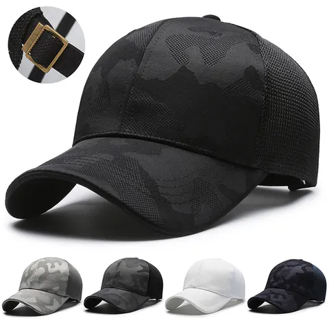 Outdoor Breathable Mesh Baseball Cap Men Women Camouflage Sun Protection Adjustable Trucker Hat Summer Sports Snapback Cap