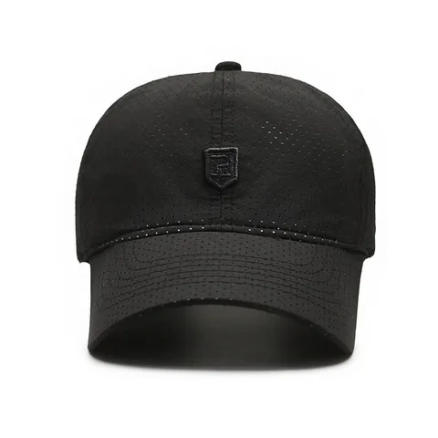 Casquette de Baseball en Maille Respirante à Séchage Rapide pour Hommes avec Broderie Lettre R Bouclier Sport Réglable