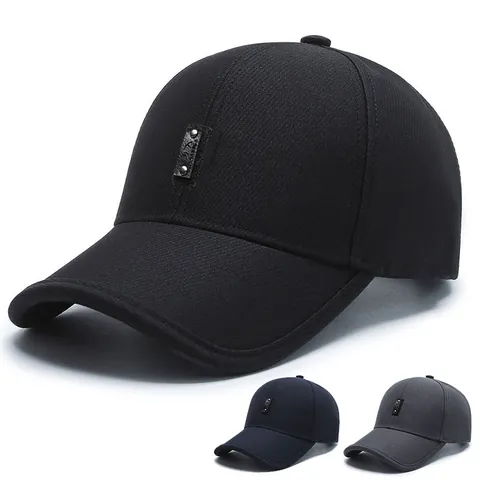 Berretto da Baseball in Cotone Regolabile Unisex Cappello Sportivo Vintage con Etichetta in Pelle Rivetti Metallici