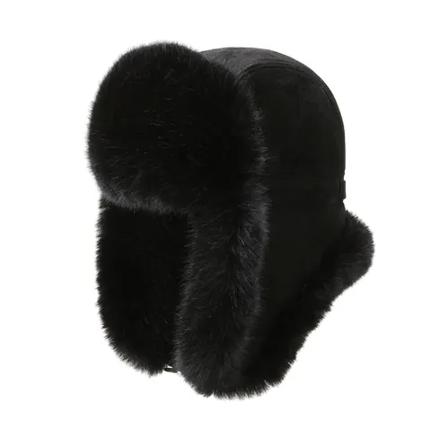Tinta Unita Colbacco Invernale In Pelliccia Sintetica Camoscio Cappello Bomber Antivento Paraorecchi Berretto Da Sci Uomo Donna