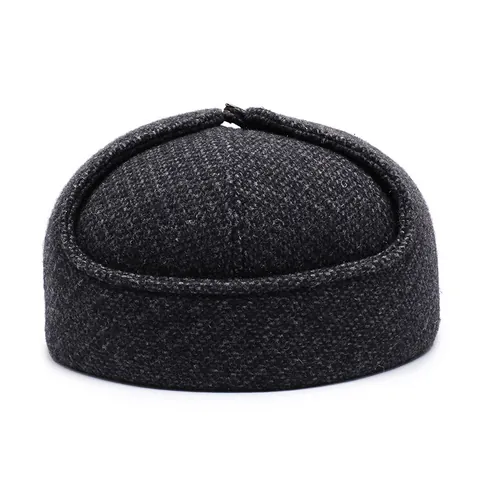 Herren Vintage Britisch Wollstoff Schiebermütze Mit Ohrenklappen Warm Vliesfutter Winter Vorwärts Hut Für Opa Vater Alltag Draußen
