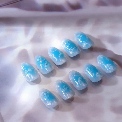 Autocollants Ongles Relief 3D Motif Bulles Étoiles Décalcomanies Holographiques Laser Auto-Adhésives Pour Décoration Manucure Femmes