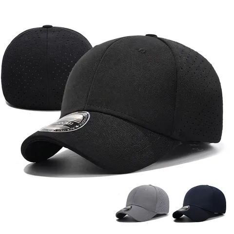 Quick Dry Breathable Laser Perforated Baseball Cap Short Brim Mesh Sun Hat For Outdoor Sports Running Golf Unisex