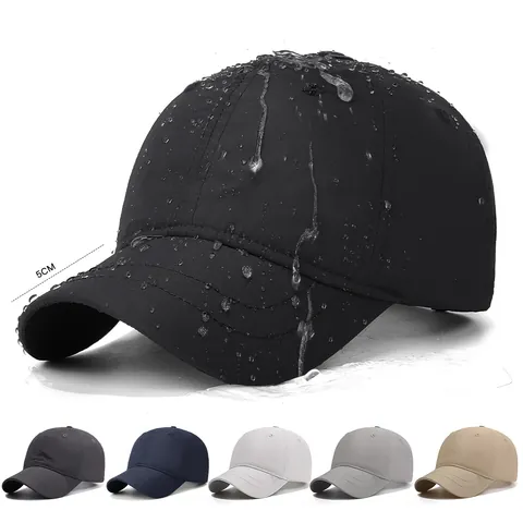Berretto da Baseball Minimalista Impermeabile per Uomo Donna Asciugatura Rapida Regolabile Tesa Corta Outdoor Escursionismo Sport Cappello da Sole