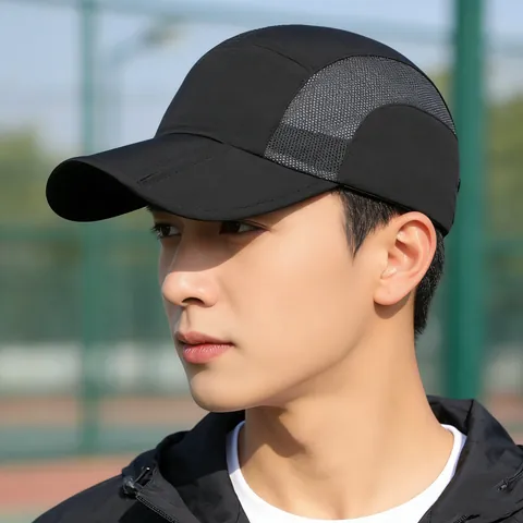 Sommer Faltbar Schnelltrocknend Mesh Baseballkappe Atmungsaktiv Sonnenhut Leicht Verstellbar Outdoor Laufmütze Für Damen Herren
