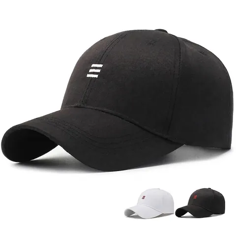 Berretto da Baseball Unisex in Misto Cotone Con Ricamo a Righe Protezione Solare Traspirante Regolabile Casual Hat
